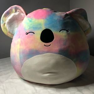 Squishmallows Kellytoy Katya The Rainbow Koala Tie Dye Plush 16"